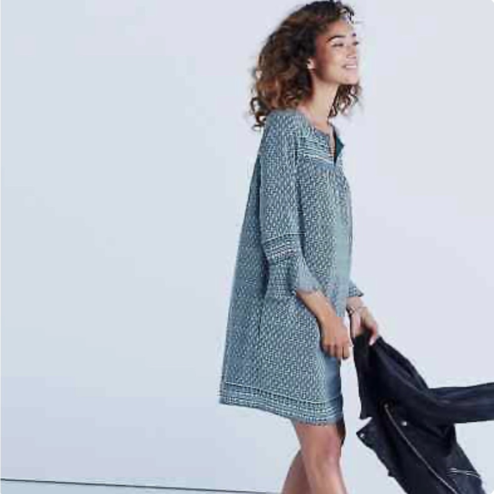 Madewell Starland silk shift dress bandana print
